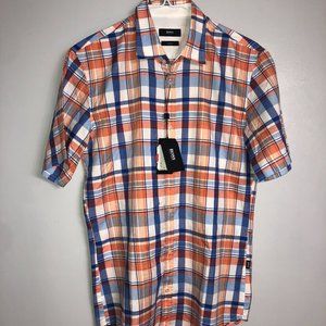 BOSS SHORT SLEEVE SLIM FIT BUTTON DOWN SHIRT